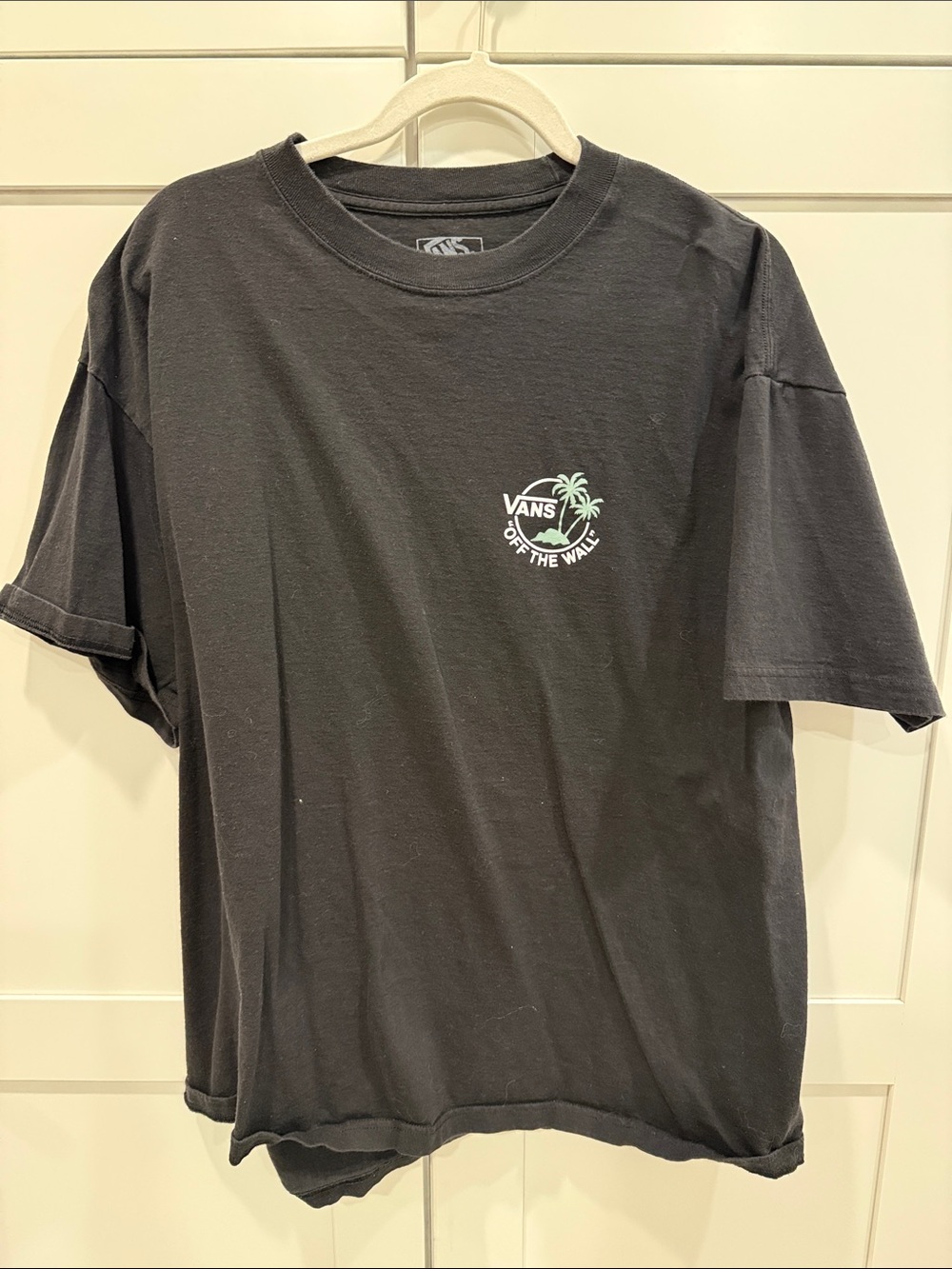 Vans Black Short-Sleeve Tee with Palm Logo
